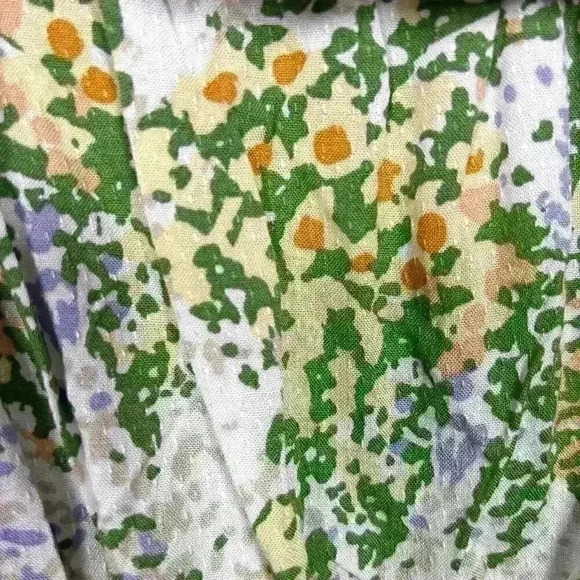 CYNTHIA ROWLEY Ruffle Floral Top Crop Cottagecore Off Shoulder Women Med - Picture 7 of 9